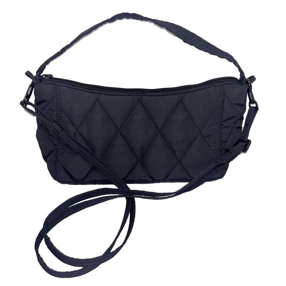Vera Bradley Black Quilted Small‎ Shoulder Bag Purse Crossbody
